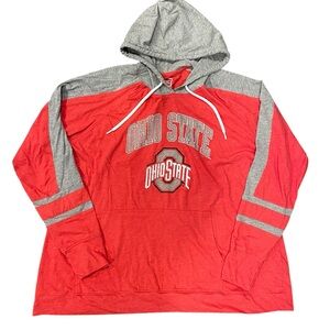 PROEDGE Ohio State University Lightweight Hoodie Women’s 2X/18W/20W Red and Gray